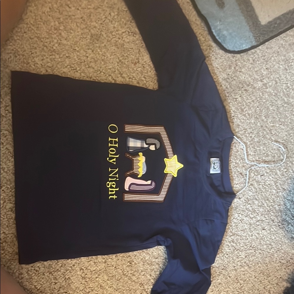 Blue and Yellow Long Sleeve Tee Casual Cotton